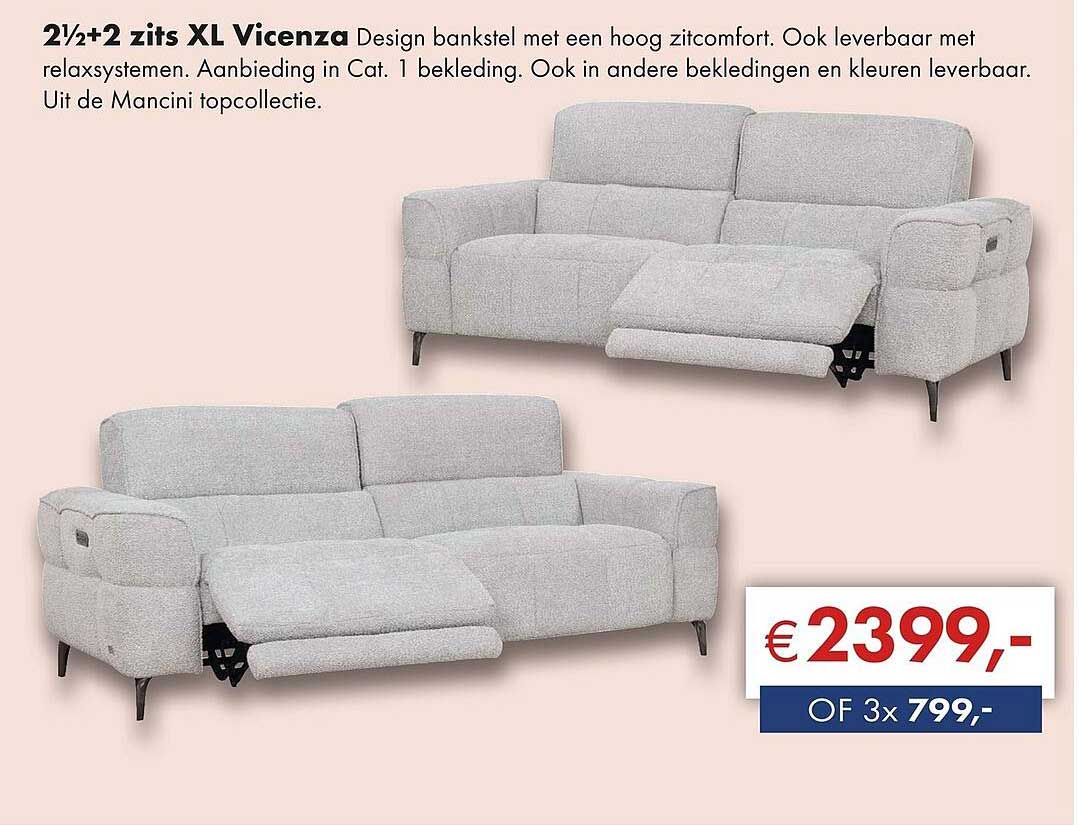 2/2+2 zits XL Vicenza