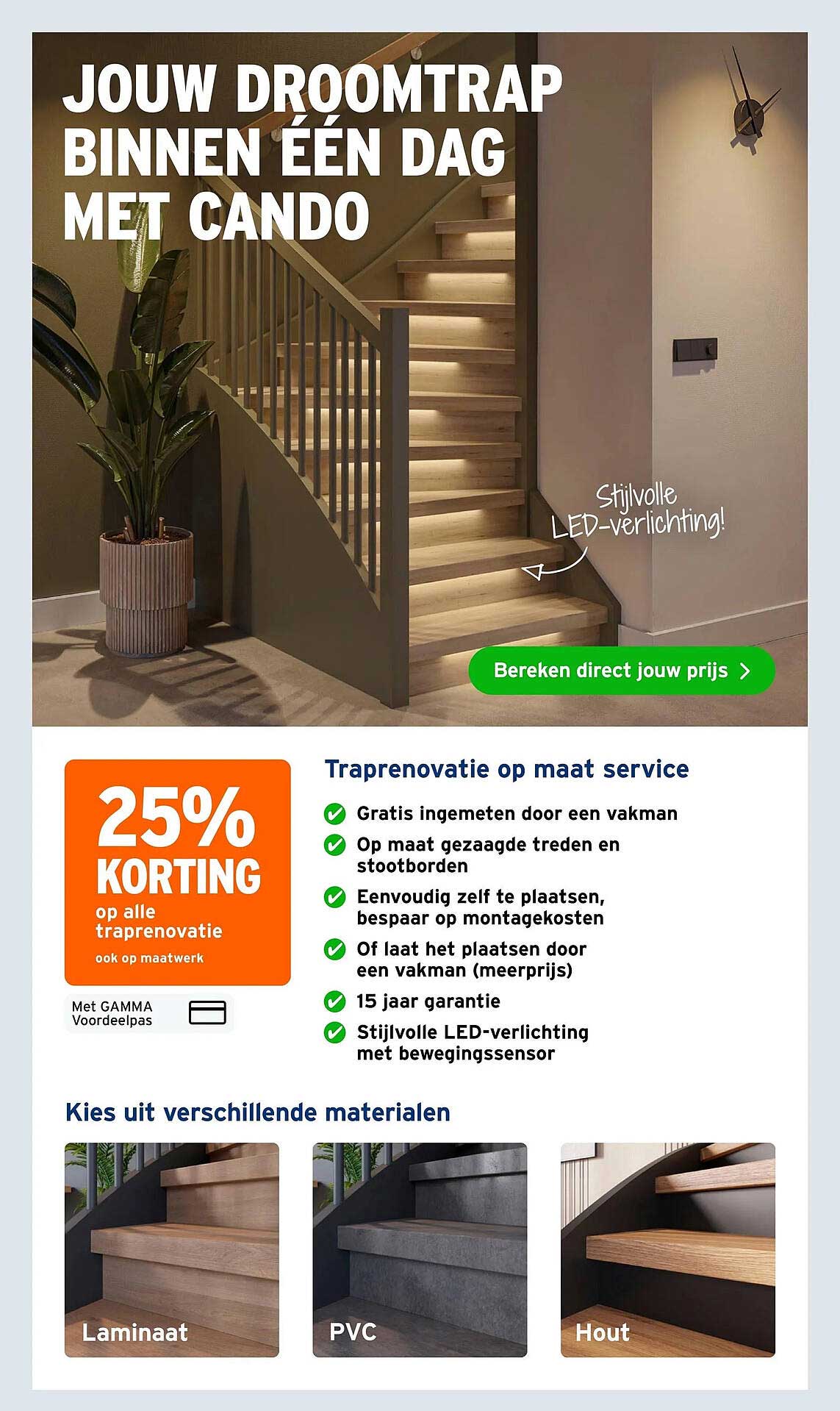 25% KORTING op alle traprenovatie ook op maatwerk