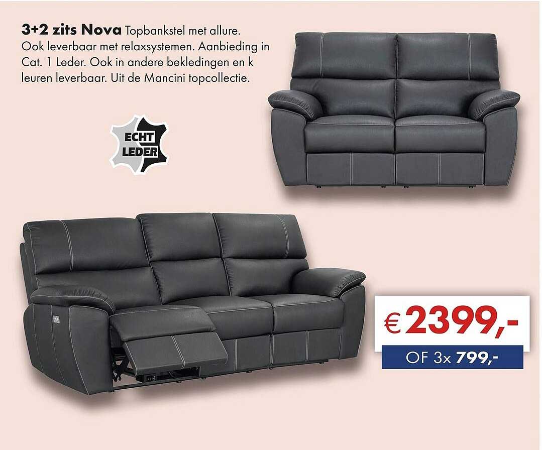 3+2 zits Nova Topbankstel met allure