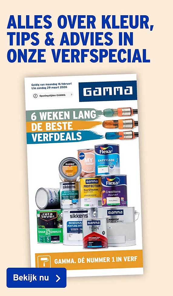 6 WEKEN LANG DE BESTE VERFDEALS