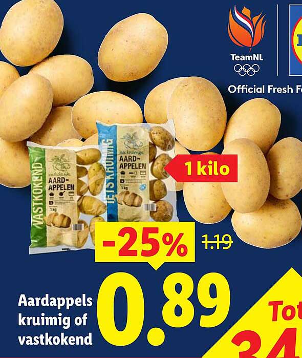 Aardappels kruimig of vastkokend 1 kilo -25%