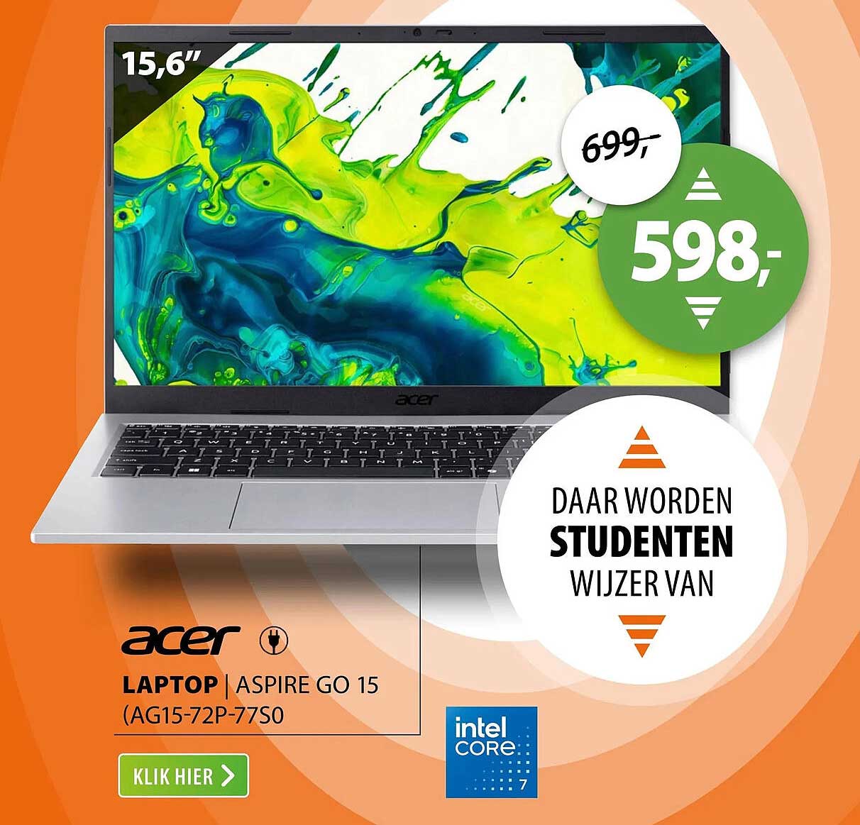 Acer laptop Aspire Go 15 (AG15-72P-77S0)