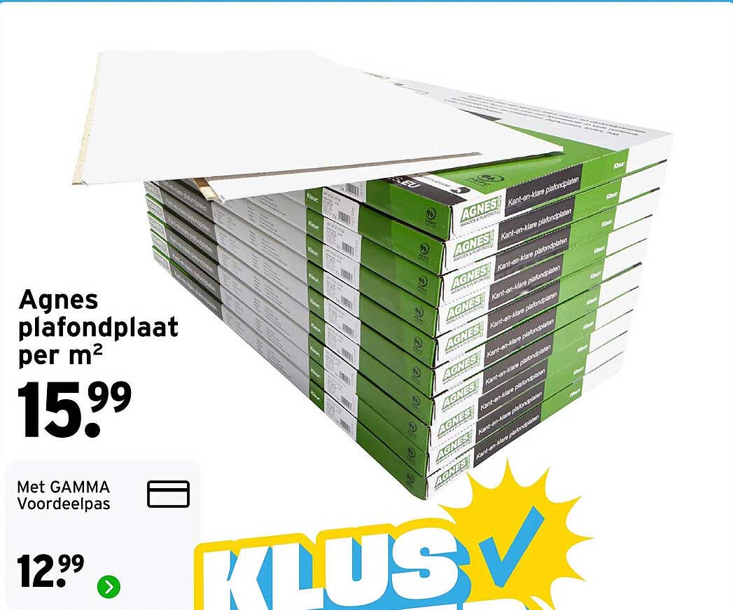 Agnes plafondplaat per m²