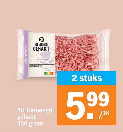 AH Gemengd gehakt 300 gram 2 stuks