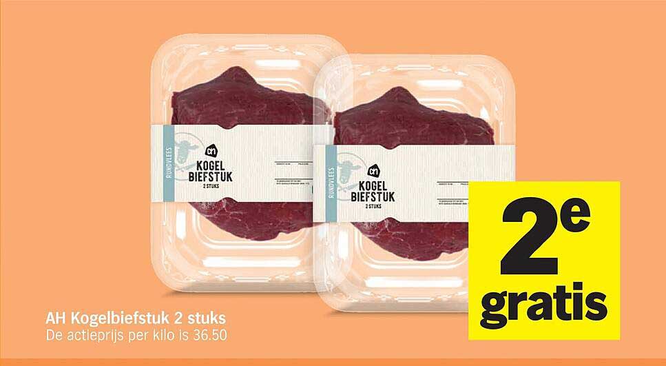 AH Kogelbiefstuk 2 stuks 2e gratis