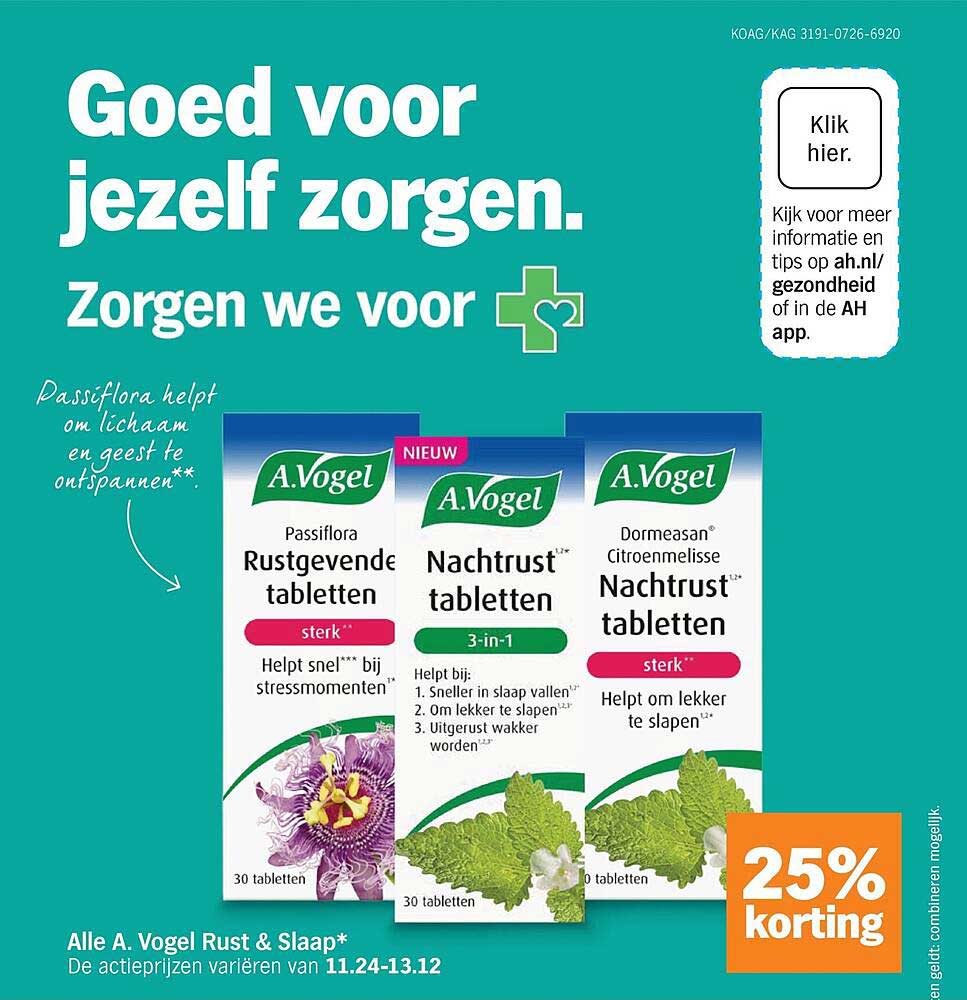 Alle A. Vogel Rust & Slaap* 25% korting