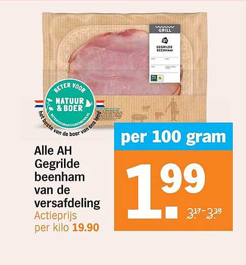Alle AH Gegrilde beenham van de versafdeling