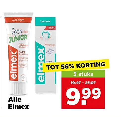 Alle Elmex TOT 56% KORTING 3 stuks