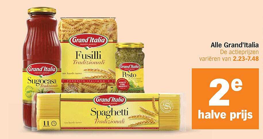 Alle Grand'Italia 2e halve prijs