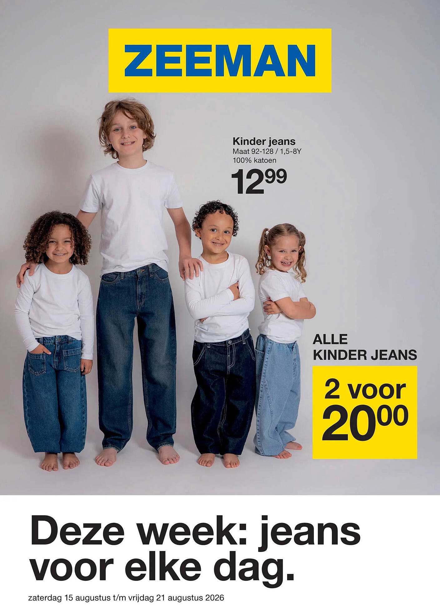 ALLE KINDER JEANS 2 voor 20,00