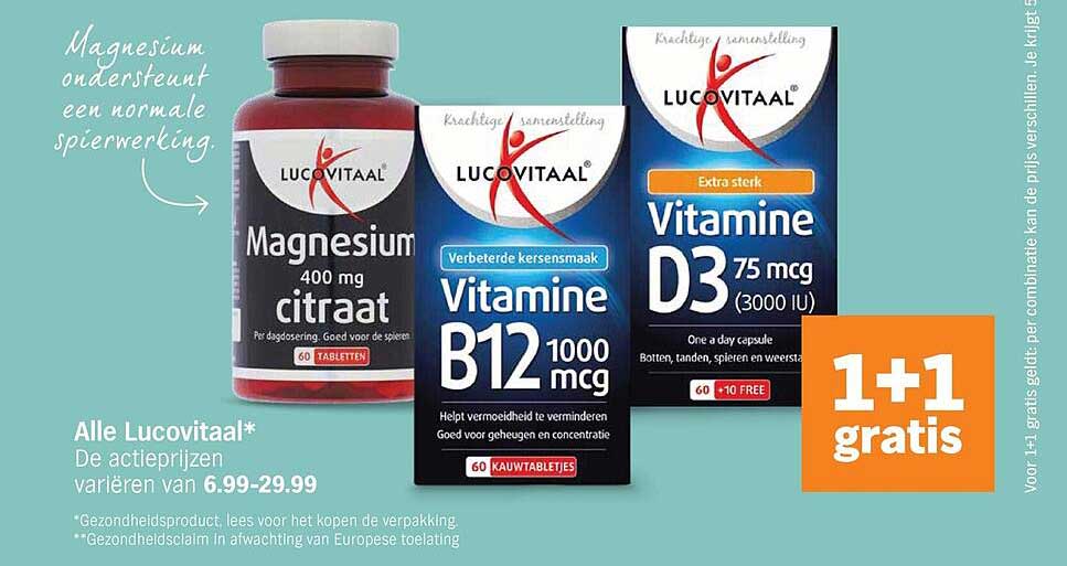 Alle Lucovitaal* 1+1 gratis