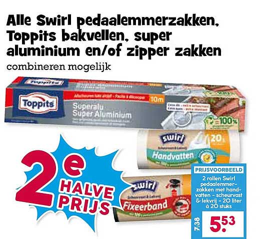 Alle Swirl pedaalemmerzakken, Toppits bakvellen, super aluminium en/of zipper zakken combineren mogelijk 2e halve prijs