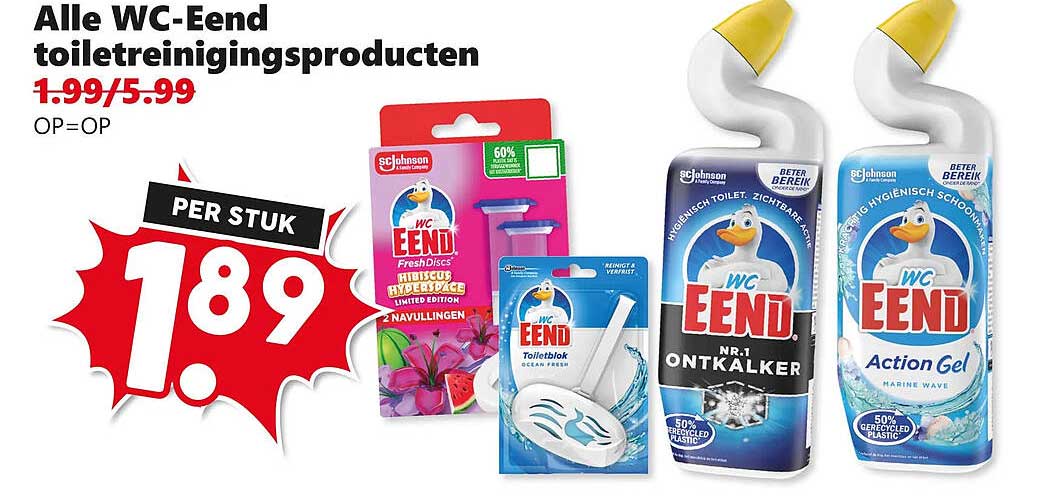 Alle WC-Eend toiletreinigingsproducten