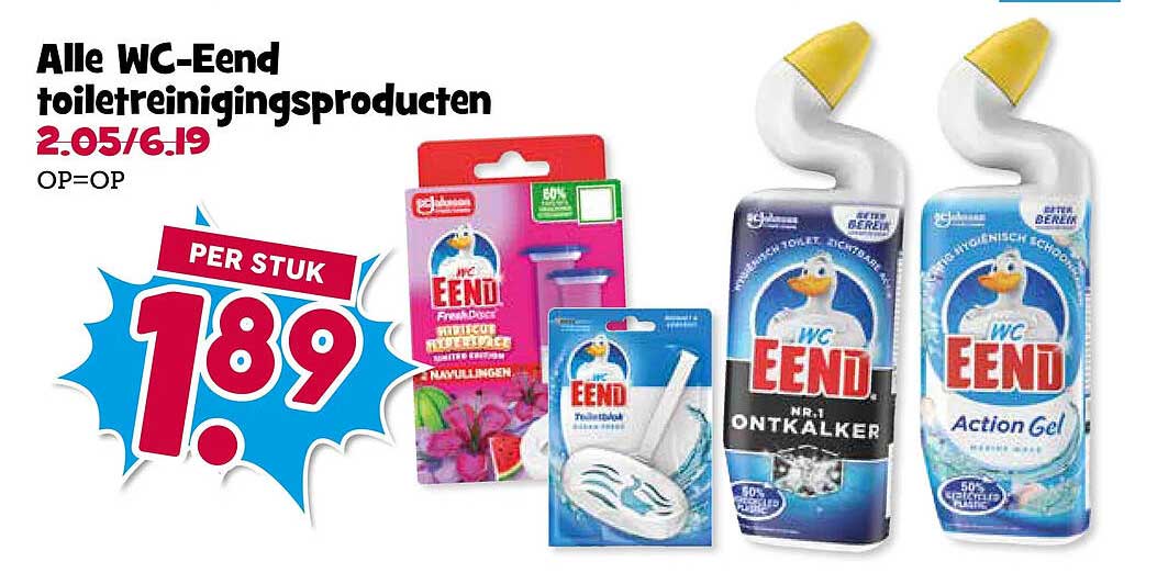Alle WC-Eend toiletreinigingsproducten