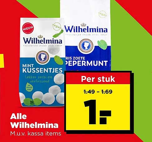 Alle Wilhelmina M.u.v. kassa items