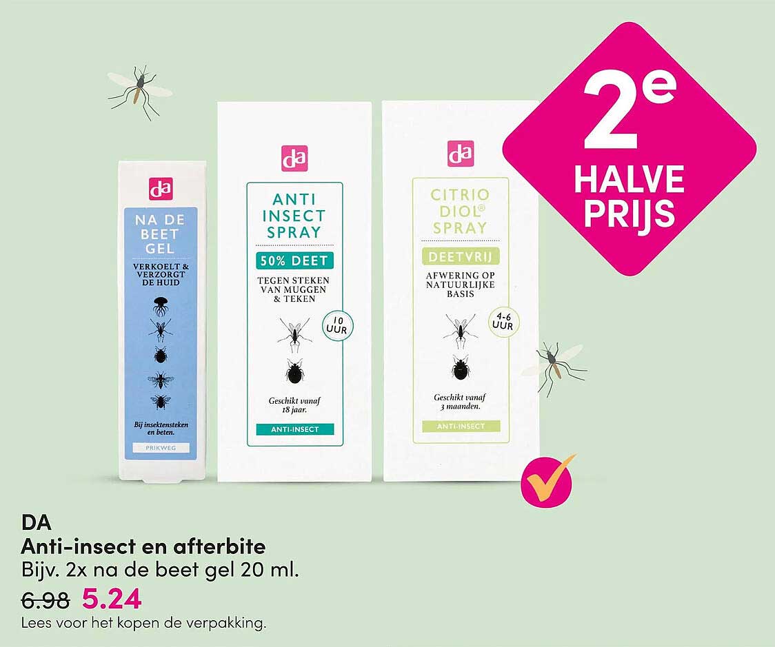 Anti-insect en afterbite 2e halve prijs