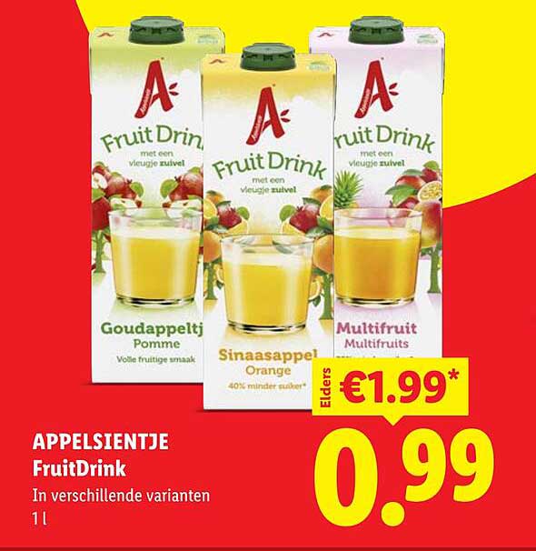 APPELSIENTJE FruitDrink In verschillende varianten 1 l