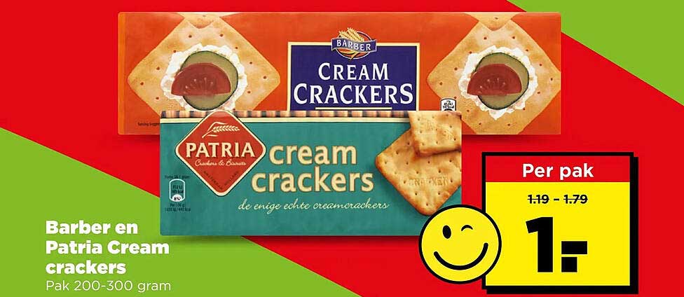 Barber en Patria Cream crackers Pak 200-300 gram