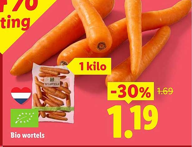 Bio wortels 1 kilo -30%