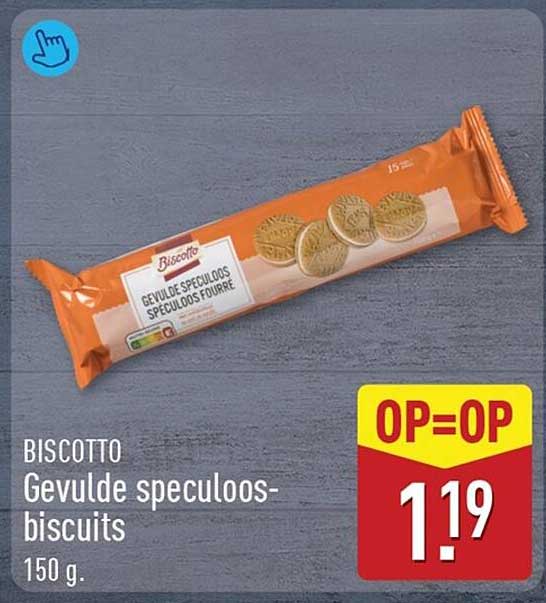 BISCOTTO Gevulde speculoos-biscuits 150 g OP=OP