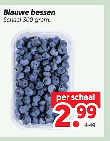 Blauwe bessen Schaal 300 gram.