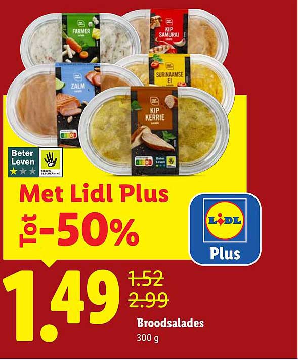 Broodsalades Tot -50%