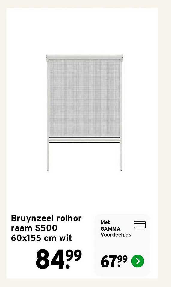 Bruynzeel rolgor raam S500 60x155 cm wit