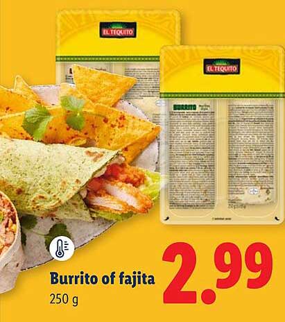 Burrito of fajita