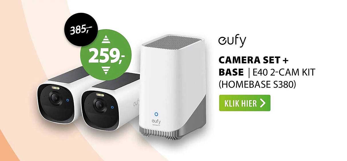 CAMERA SET + BASE | E40 2-CAM KIT (HOMEBASE S380)