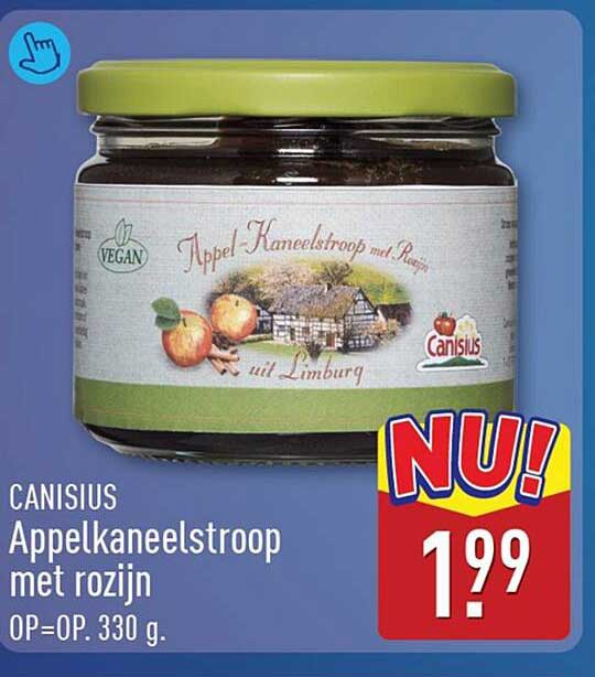 CANISIUS AppelKaneelstroop met rozijn OP=OP. 330 g.