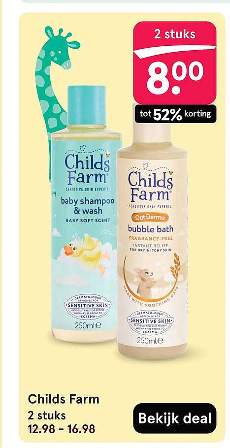 Childs Farm 2 stuks tot 52% korting