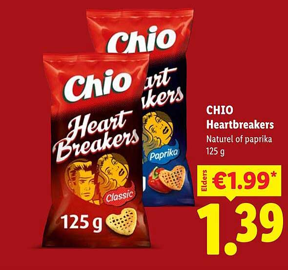 CHIO Heartbreakers Natuur of paprika 125 g