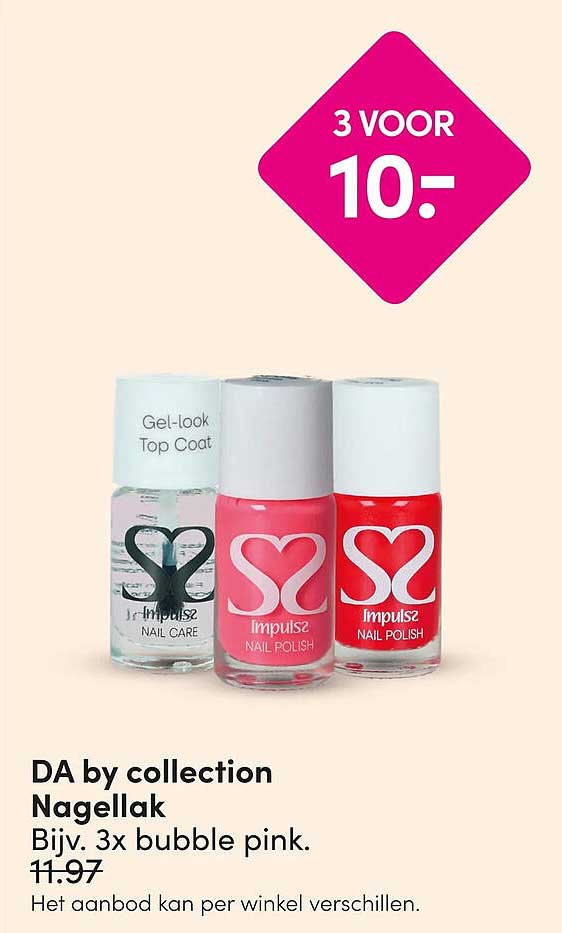 DA by collection Nagellak 3 voor 10.-
