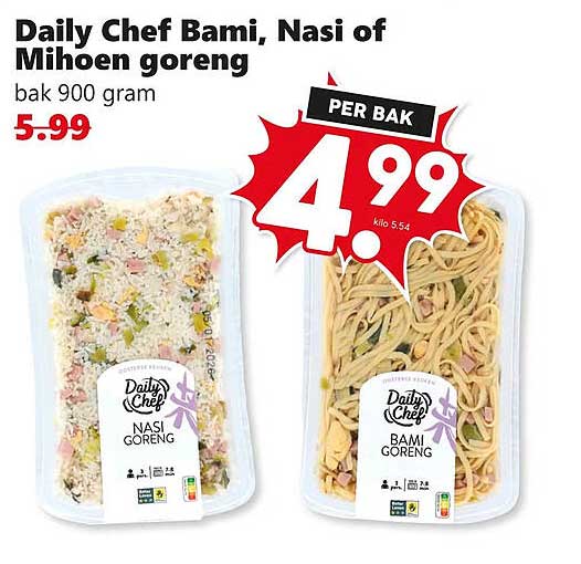 Daily Chef Bami, Nasi of Mihoen goreng bak 900 gram