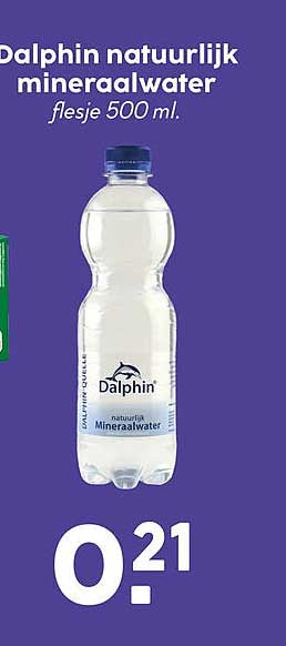 Dalphin natuurlijk mineraalwater flesje 500 ml.