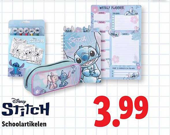 Disney Stitch Schoolartikelen