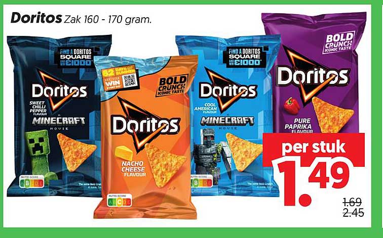 Doritos Zak 160 - 170 gram.