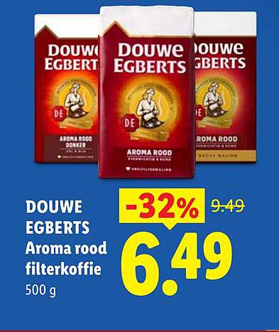 Douwe Egberts Aroma rood filterkoffie 500 g