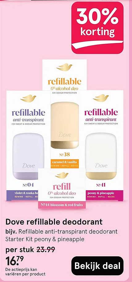 Dove refillable deodorant