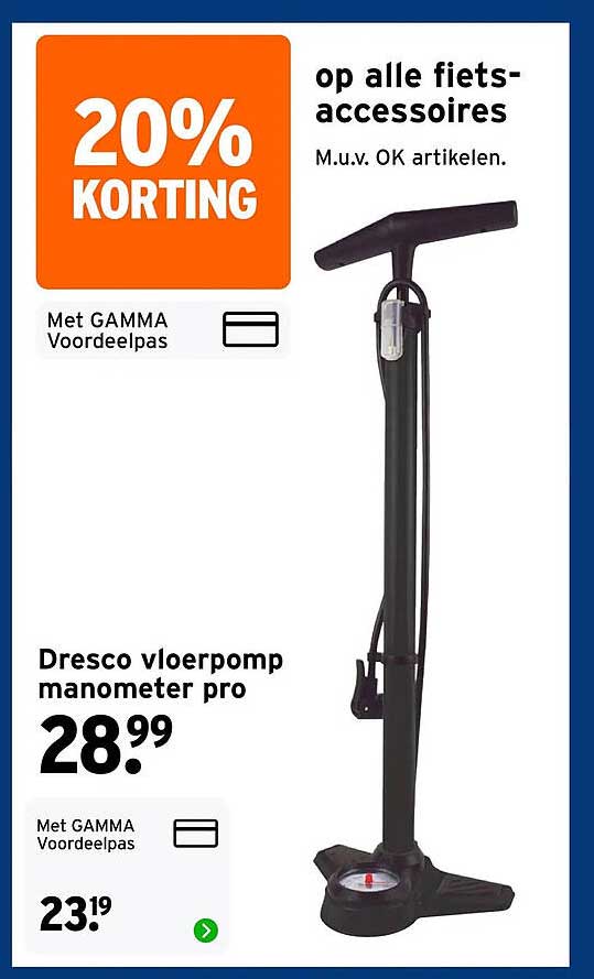 Dresco vloerpomp manometer pro