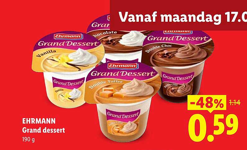 EHRMANN Grand dessert 190 g -48%
