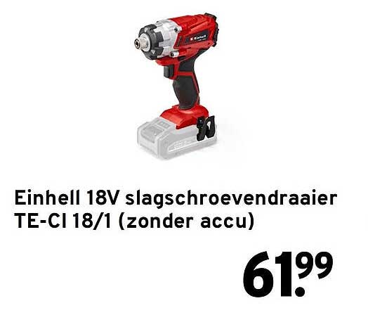 Einhell 18V slagschroevendraaier TE-CI 18/1 (zonder accu)