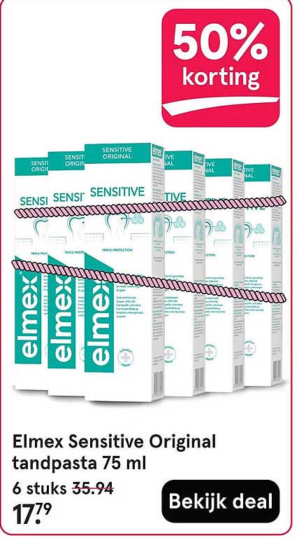 Elmex Sensitive Original tandpasta 75 ml 50% korting
