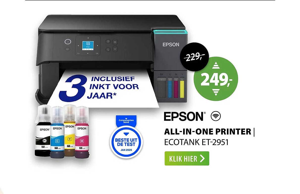 EPSON ALL-IN-ONE PRINTER | ECOTANK ET-2951
