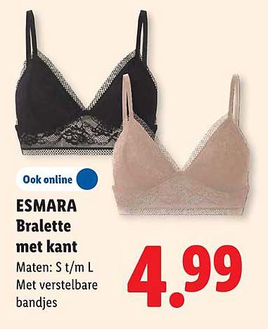 ESMARA Bralette met kant