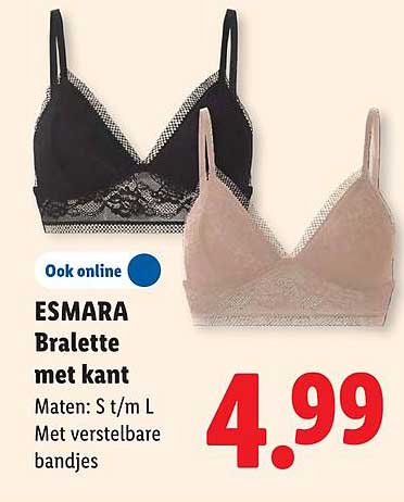 ESMARA Bralette met kant