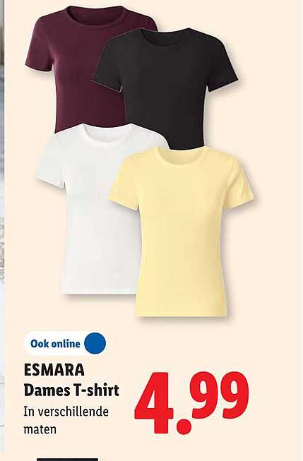 ESMARA Dames T-shirt In verschillende maten