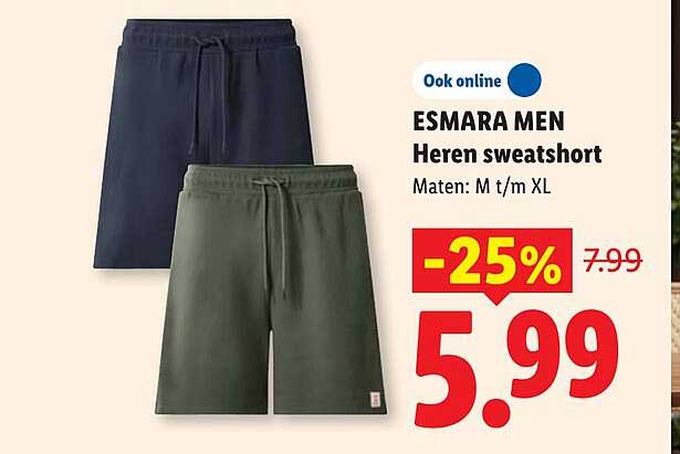 ESMARA MEN Heren sweatshirt -25%