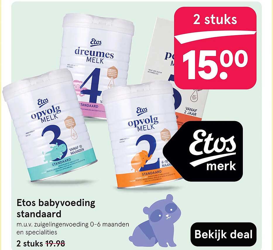 Etos babyvoeding standaard