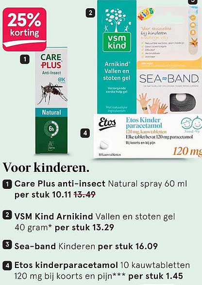 Etos kinderparacetamol 10 kauwtabletten 120 mg bij koorts en pijn*** per stuk 1.45